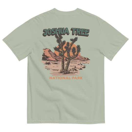 Comfort Colors short sleeve t-shirt featuring a Joshua Tree National Park-inspired design, part of the No Expectations brand collection Bay