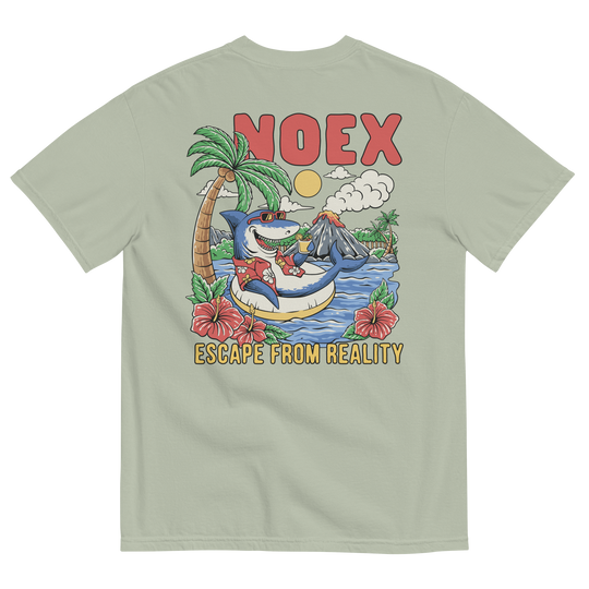 Soft and Durable Comfort Colors short sleeve t-shirt featuring a 'Tropical Retreat' design part of the No Expectations brand collection Bay