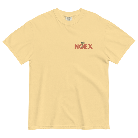 Soft and Durable Comfort Colors short sleeve t-shirt featuring a 'Stress Less - Travel More' design with a Pineapple Girl graphic, part of the No Expectations brand collection Butter