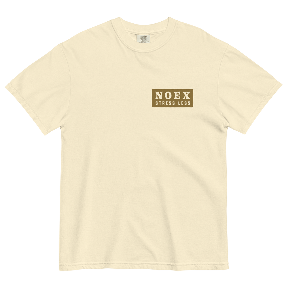 Comfort Colors short sleeve t-shirt featuring a 'Stress Less - V.1' design part of the No Expectations brand collection Ivory