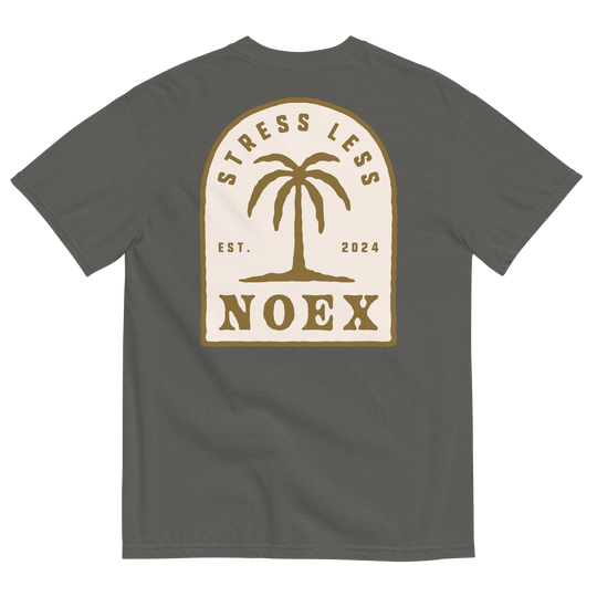 Comfort Colors short sleeve t-shirt featuring a 'Stress Less - V.2' design part of the No Expectations brand collection Pepper