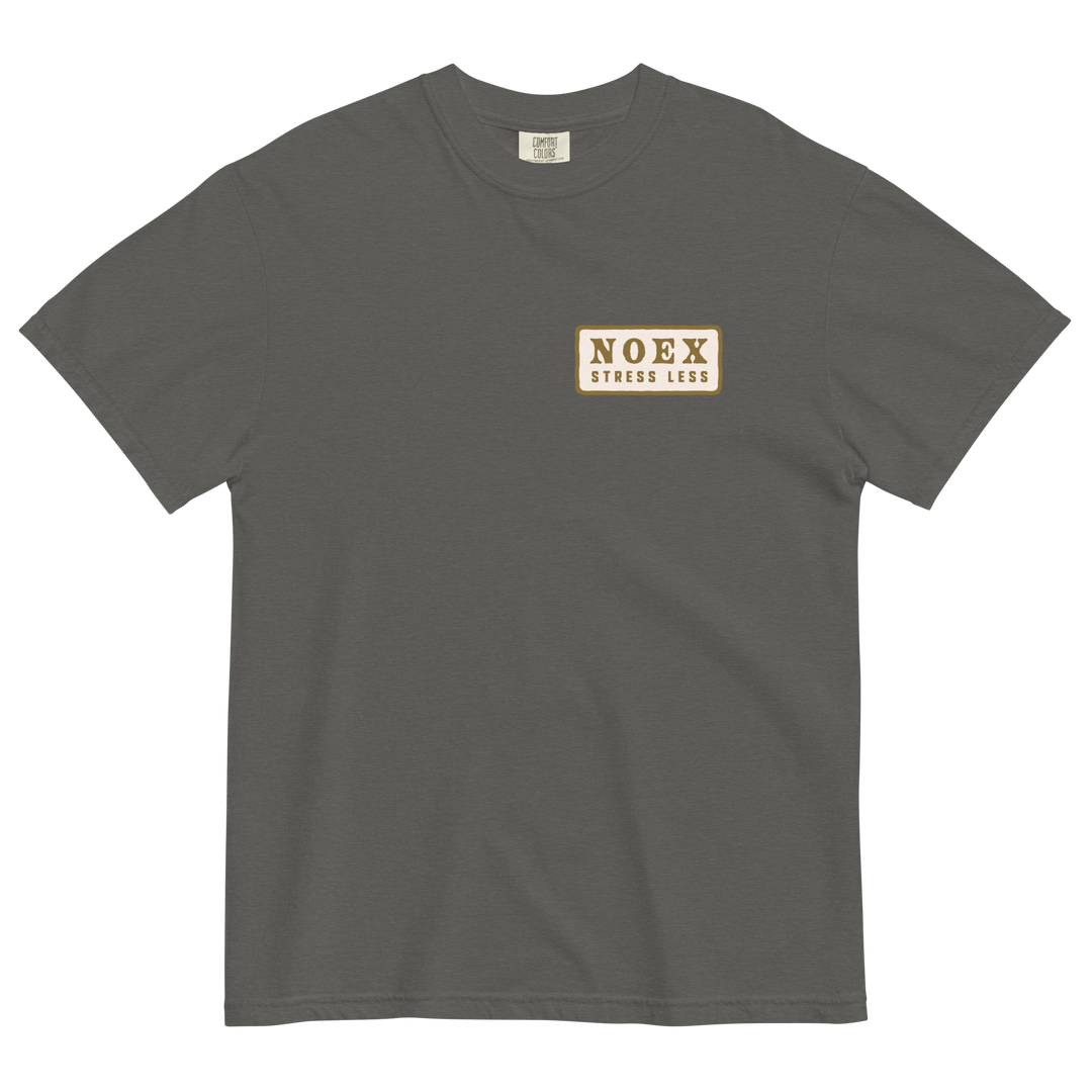 Comfort Colors short sleeve t-shirt featuring a 'Stress Less - V.2' design part of the No Expectations brand collection Pepper