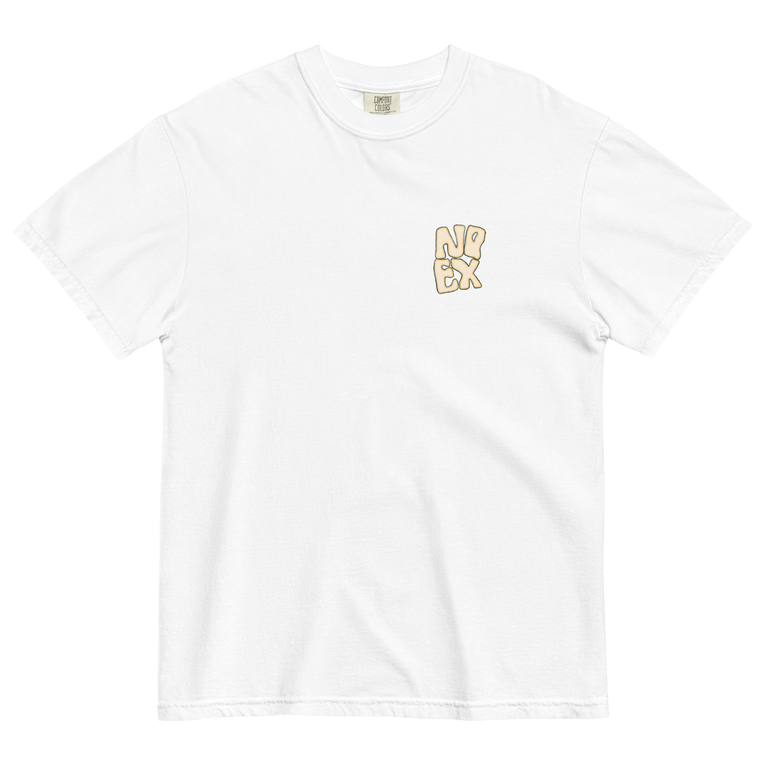 Soft and Durable Comfort Colors short sleeve t-shirt featuring the Island Beats Design part of the No Expectations brand collection White